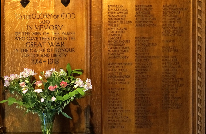 Names on The War Memorial