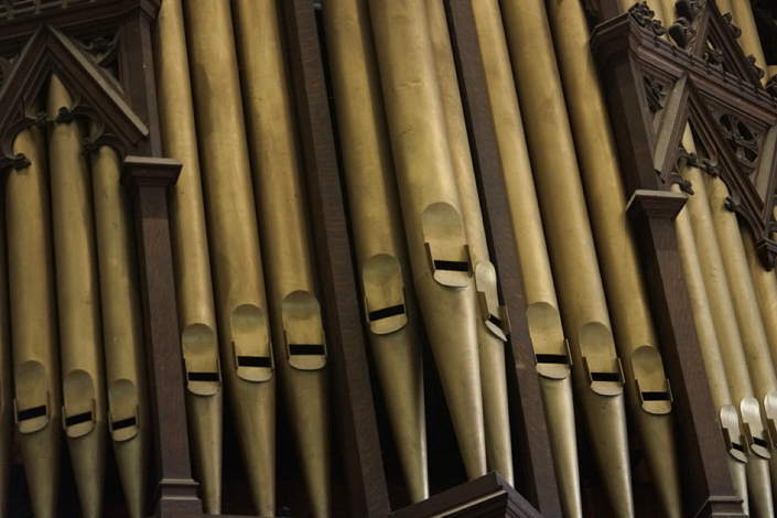 Some of the large organ pipes